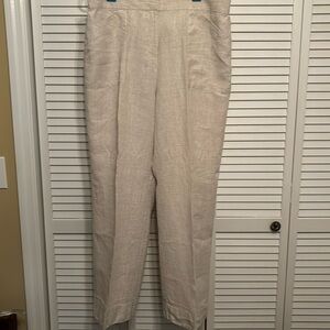 Wide leg linen pants